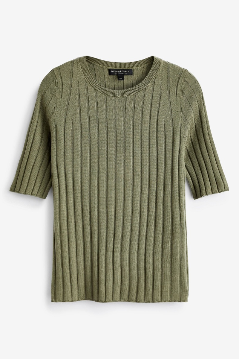 Banana Republic Carino Merino Women's Sweaters Green | 82105-MJDA