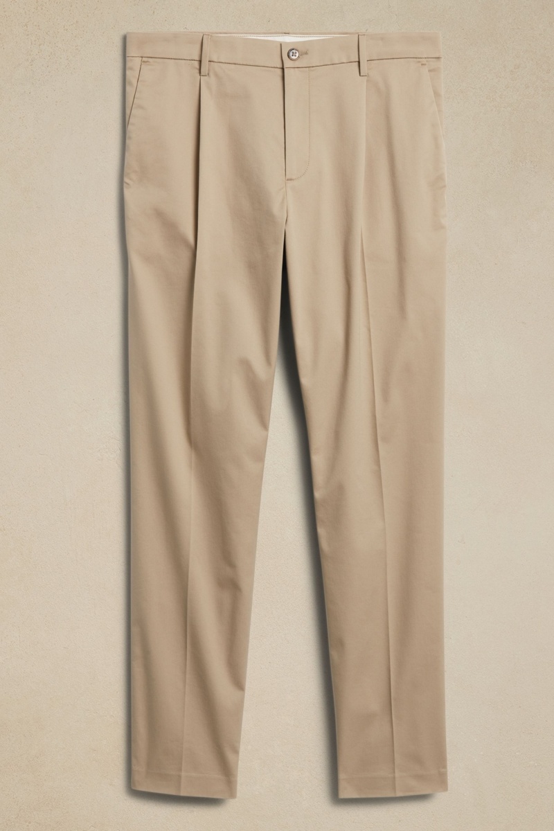 Banana Republic Pleated Core Temp Men's Pants Beige | 45269-IWNC