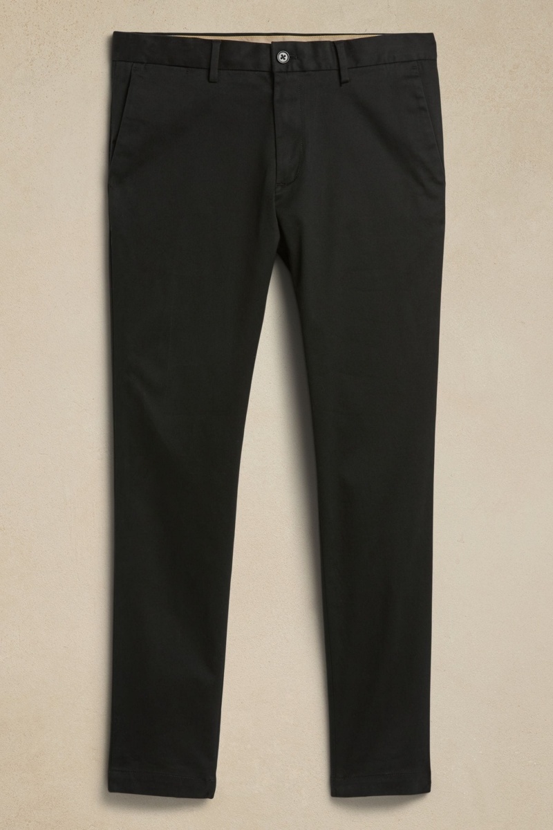 Banana Republic Slim Rapid Movement Chino Men's Pants Black | 34852-KSRP