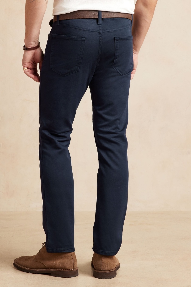 Banana Republic Slim Traveler Men's Pants Navy Blue | 56813-RDVE