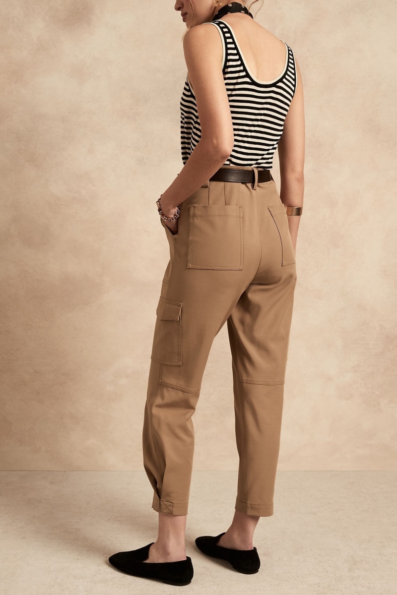 Banana Republic Tapered Cargo Women's Pants Brown | 03475-DWIV