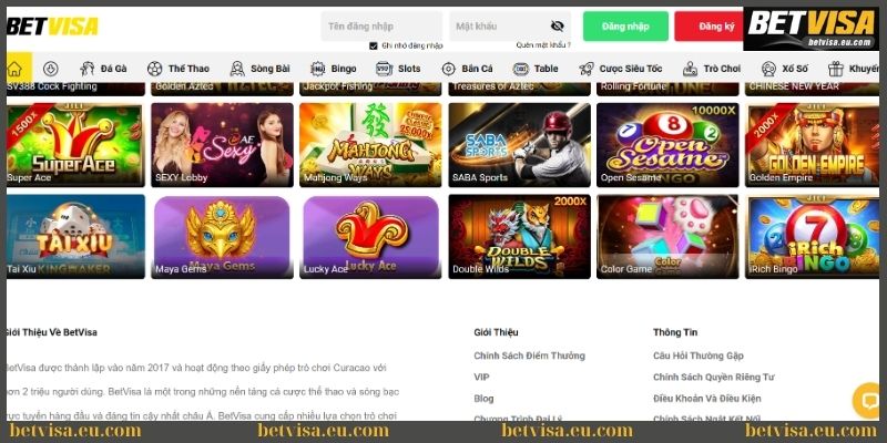 BetVisa - Link Trang Chủ Bet Visa Chính Thức Thưởng Nạp 888K 43 Giao diện sở hữu phong cách thiết kế thân thiện